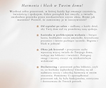 Sprzątanie, porządkowanie i odgracanie oraz org. przestrzeni
