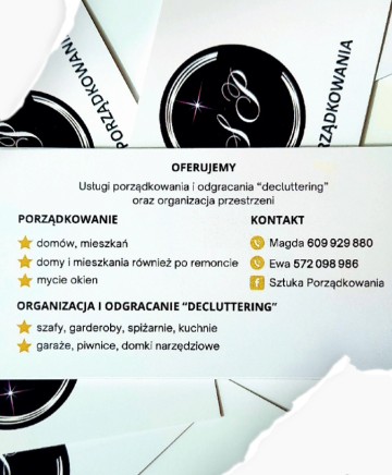 Sprzątanie, porządkowanie i odgracanie oraz org. przestrzeni