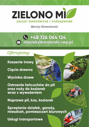 Prace ogrodnicze i sprzątające