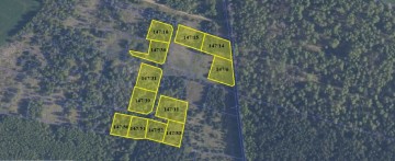 Działki budowlane o pow. 701m2-1198m2, w otoczeniu lasu