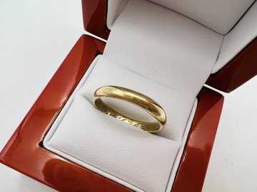 Złota obrączka  Próba 585 Waga: 4.05 g