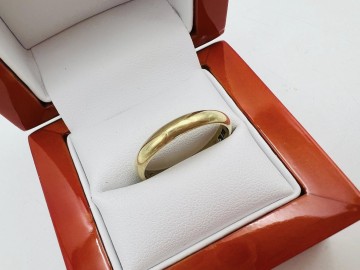 Złota obrączka  Próba 585 Waga: 4.05 g