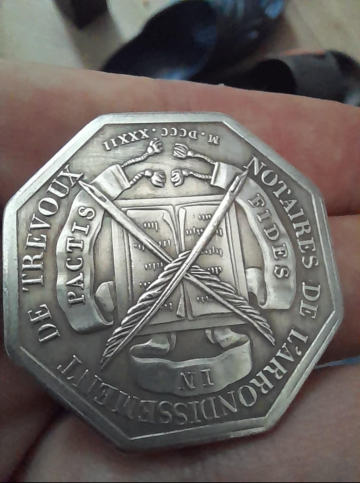 Sprzedam srebrny francuski token z 1832 roku