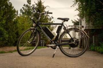 Gazzele - rower elektryczny przerobiony miejski holender