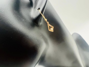 Złote kolczyki  Próba 585  Waga: 1.28 g