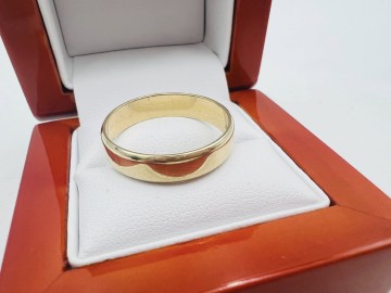 Złota obrączka  Próba 585 Waga: 4.39 g