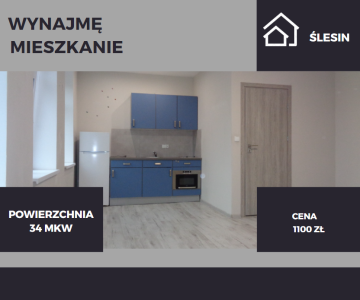 WYNAJMĘ MIESZKANIE W CENTRUM ŚLESINA