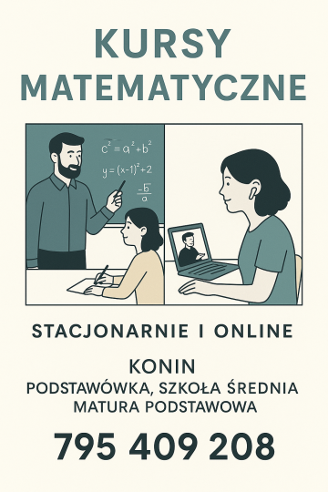 MATEMATYKA | Korepetycje dla każdego | Konin i online