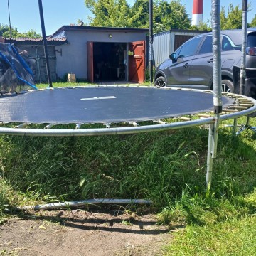 Trampolina 10FT 312CM  z siatką zewnętrzną i drabinką
