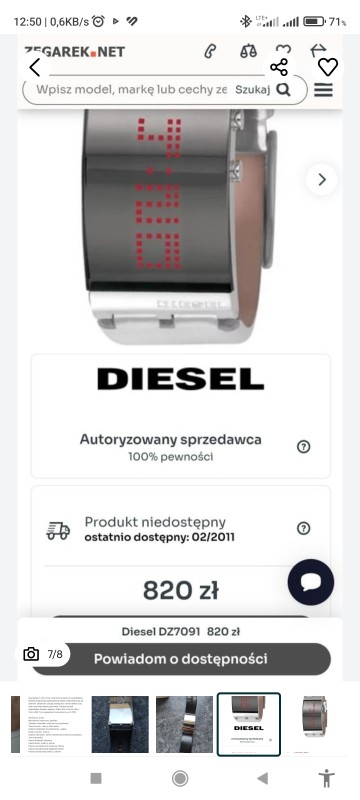 Zegarek zegar DISEL DZ-7091 Unikat Orginał