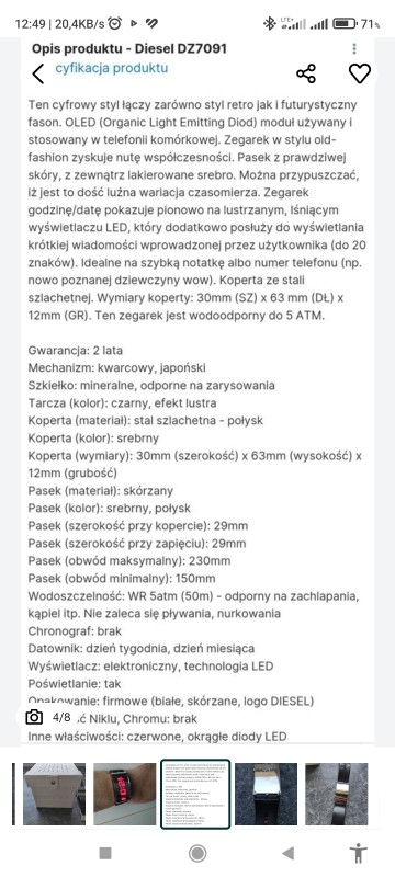 Zegarek zegar DISEL DZ-7091 Unikat Orginał