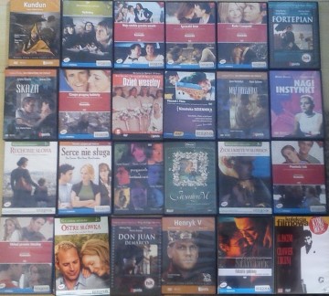Filmy DVD nowe nie odtwarzane.