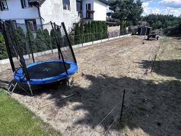 Prace ogrodowe, glebogryzarka, wywiezenie ziemi