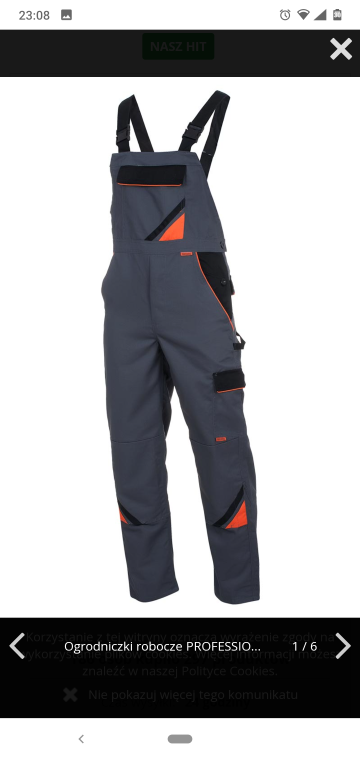 Ubranie robocze nowe 2×ogrodniczki 1×bluza