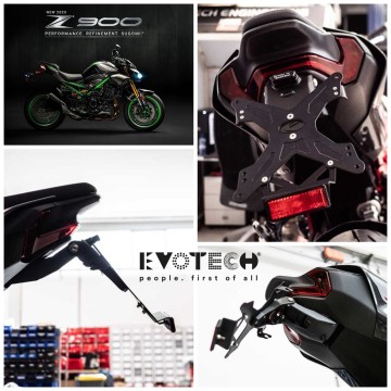 Krótkie mocowanie tablicy rejest. EVOTECH Kawasaki Z900